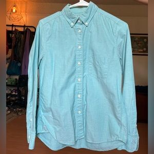 Uniqlo Blue/Green/Teal Long-sleeve Oxford Shirt - super comfortable!